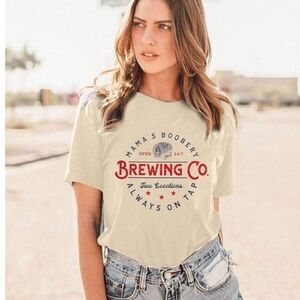 Womens Mama shirt Brewing Mom Life Tee country Feeding Graphic Short Sleeve xxl